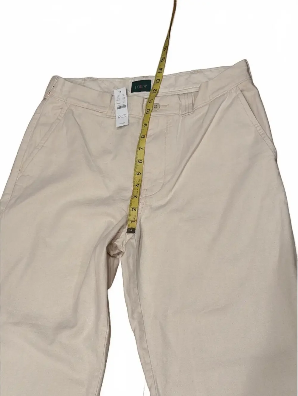 NWT JCrew Mens 32x32 Pants Cream Classic Canvas Trousers BW595 100 Cotton Chinos